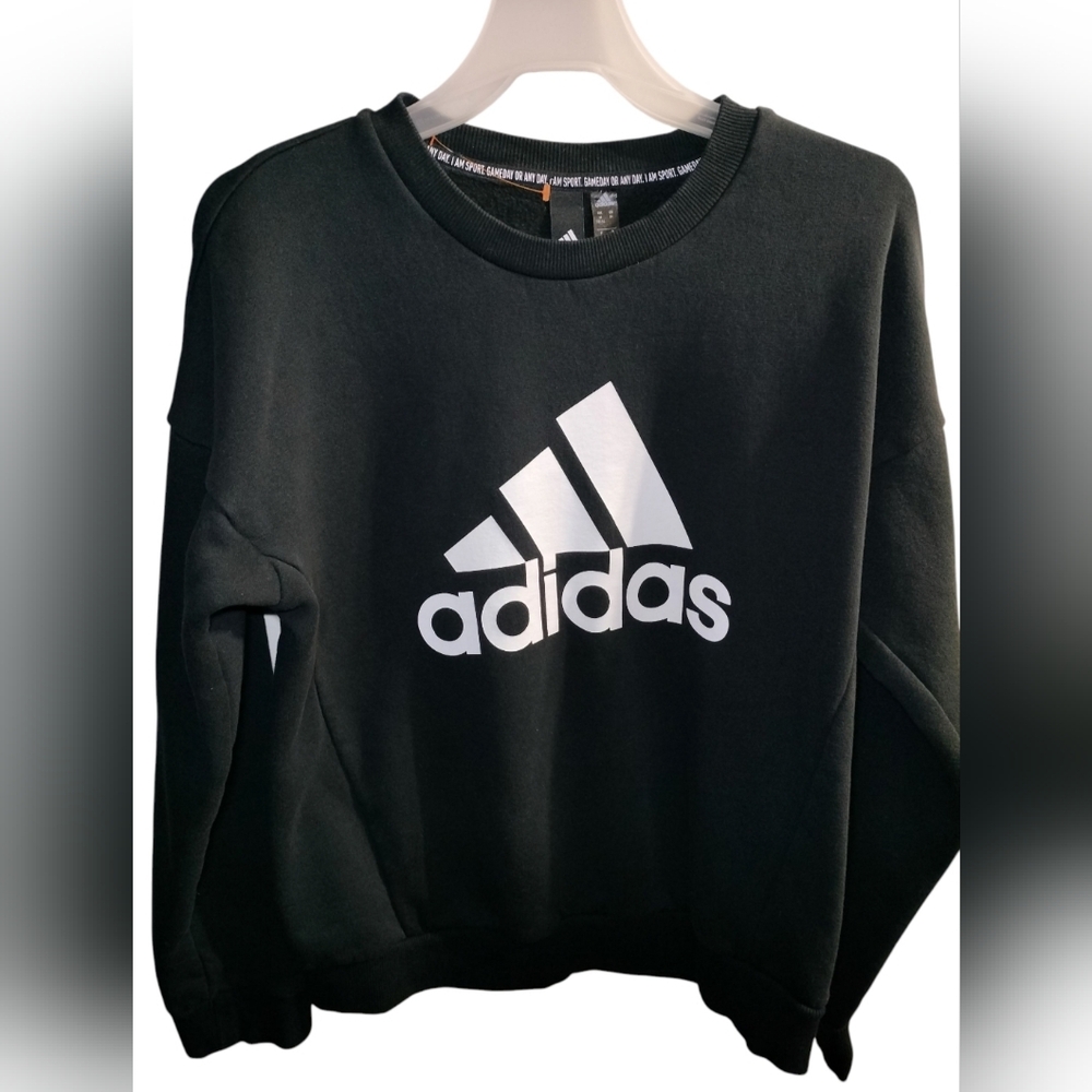 Adidas Black Crewneck with White Logo